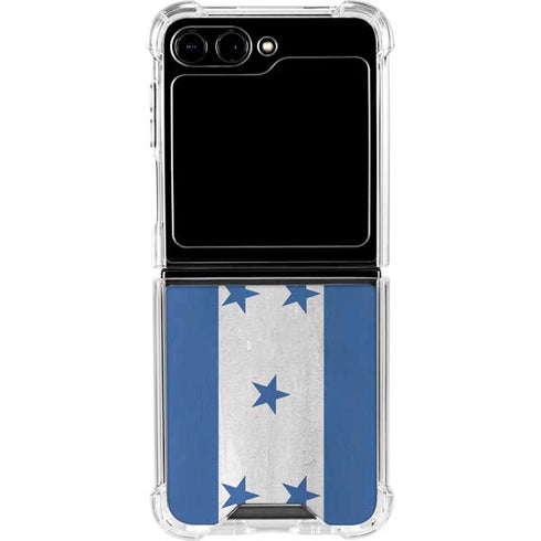 Honduras Flag Distressed Galaxy Z Flip6 Clear Case